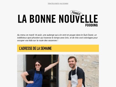L’adresse de la semaine remet l’auberge au milieu du village