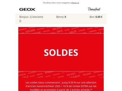 ❄️ Soldes AH25 | Jusqu’à 50 % de remise + 10 % EXTRA sur les prix soldés