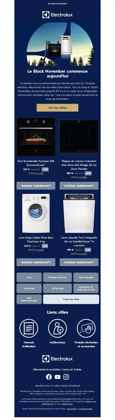 Black November : jusqu’à 50 % de réduction sur nos best-sellers tout au long du mois