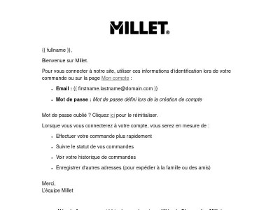 Bienvenue sur Millet
