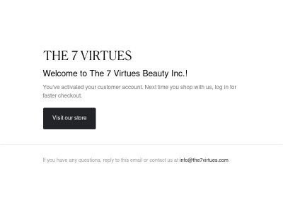 Customer account confirmation