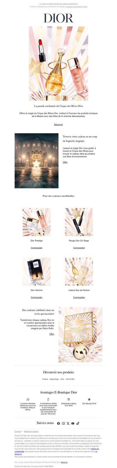 Des fêtes spectaculaires signées Dior