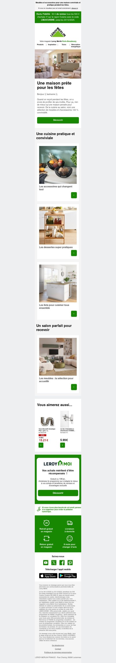 Passez donc à la maison !