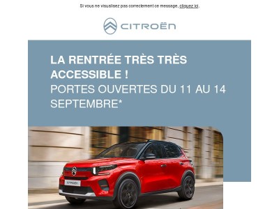 LA RENTRÉE TRÈS TRÈS ACCESSIBLE ! Portes Ouvertes du 11 au 14 septembre