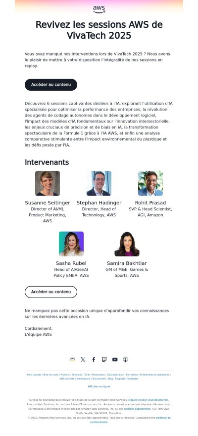 VivaTech 2025 | Sessions AWS disponibles en replay