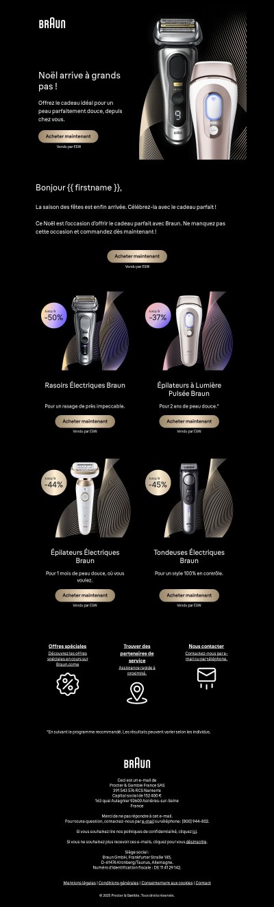 Jusqu'à -50% 🎁 Découvrez les meilleures offres de Noël de Braun !