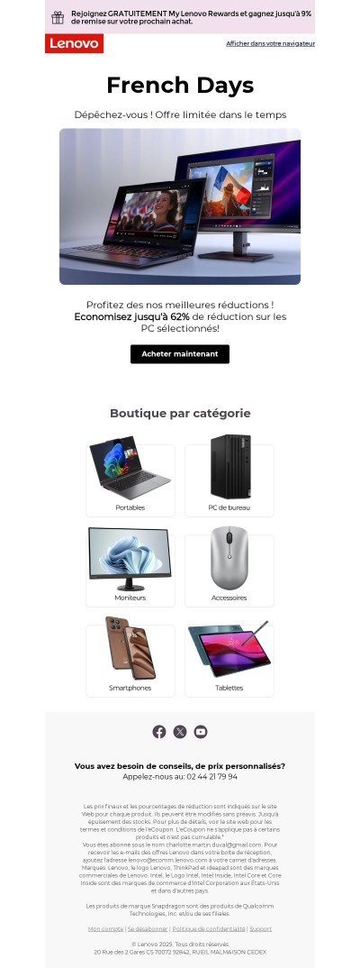 Fin aujourd'hui ! Économisez jusqu'à 62% ! 🕒