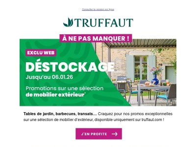 ⚡ Promos exclusives sur une sélection de mobilier extérieur !
