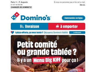 🍕 Petite ou grande tablée ? Big Kiff !