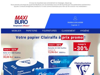🔥 Jusqu'à -30% sur le papier blanc !!