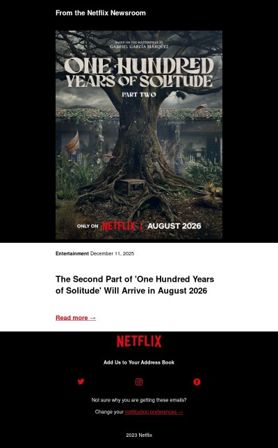 The Second Part of 'One Hundred Years of Solitude' Will Arrive in August 2026