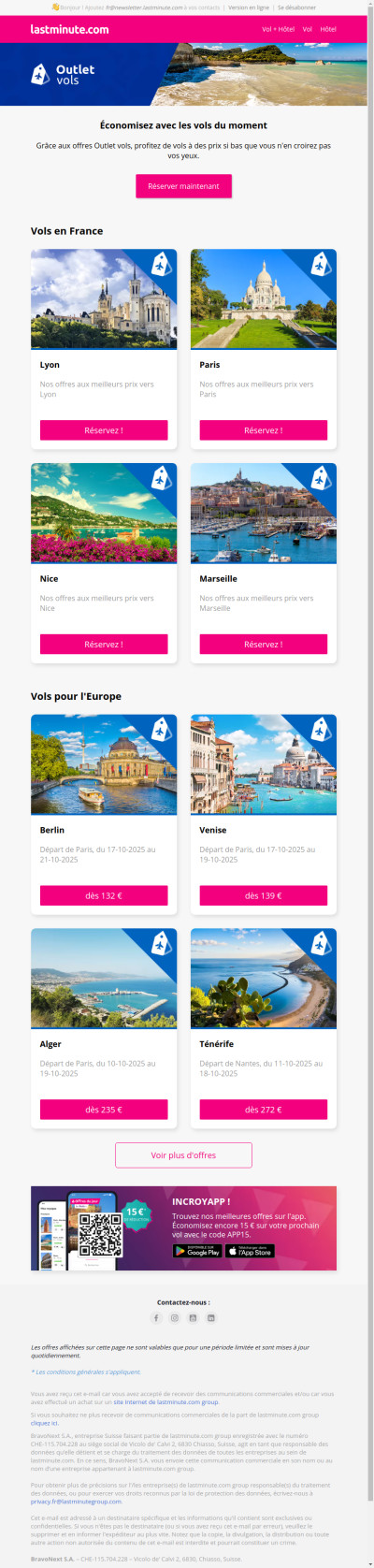 Outlet vols : commencez à économiser