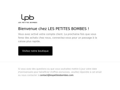 Confirmation du compte client