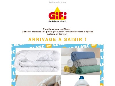 Blanc : arrivage à saisir !