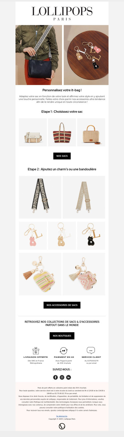 Charms de sacs et bandoulières… personnalisez votre sac !