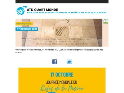 Newsletter internationale - ATD Quart Monde - Édition 17 octobre 2025