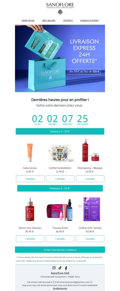 Derniers jours pour la livraison express offerte!* 🎁