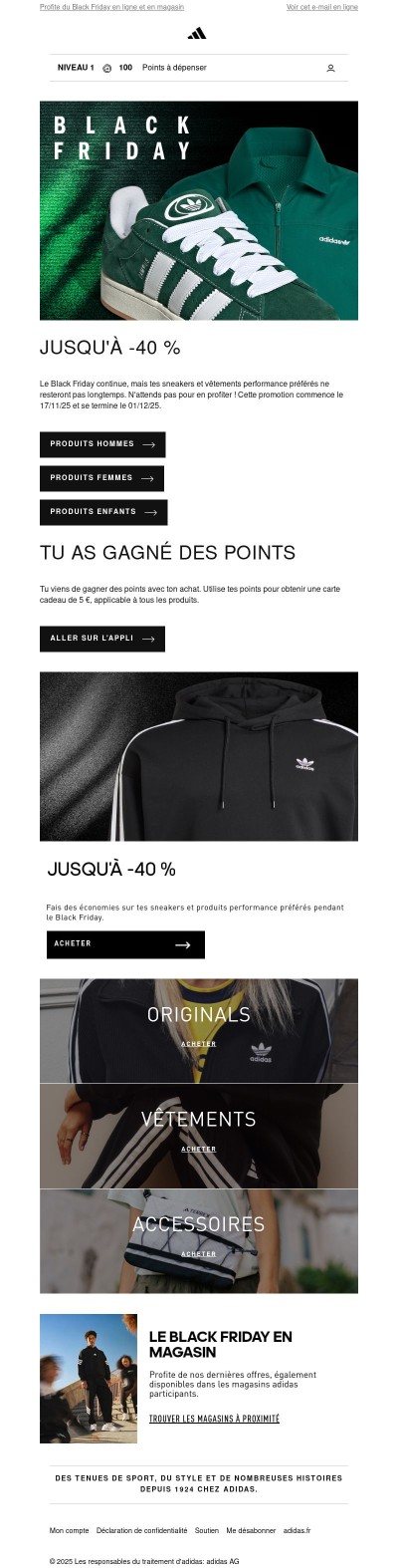 JUSQU'À -40 %. En ligne et en magasin