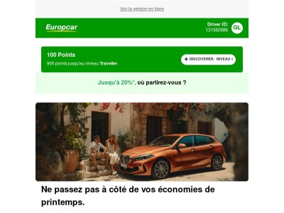 Dernières heures pour l'offre de printemps : -20 %*