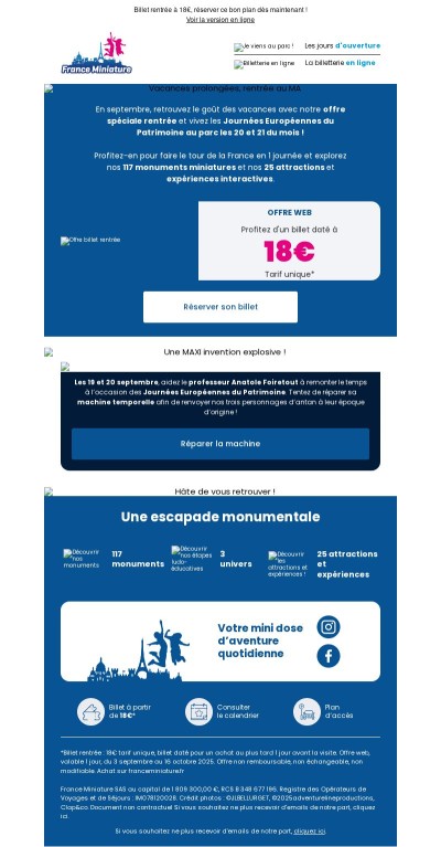 Prolongez l’été chez France Miniature !