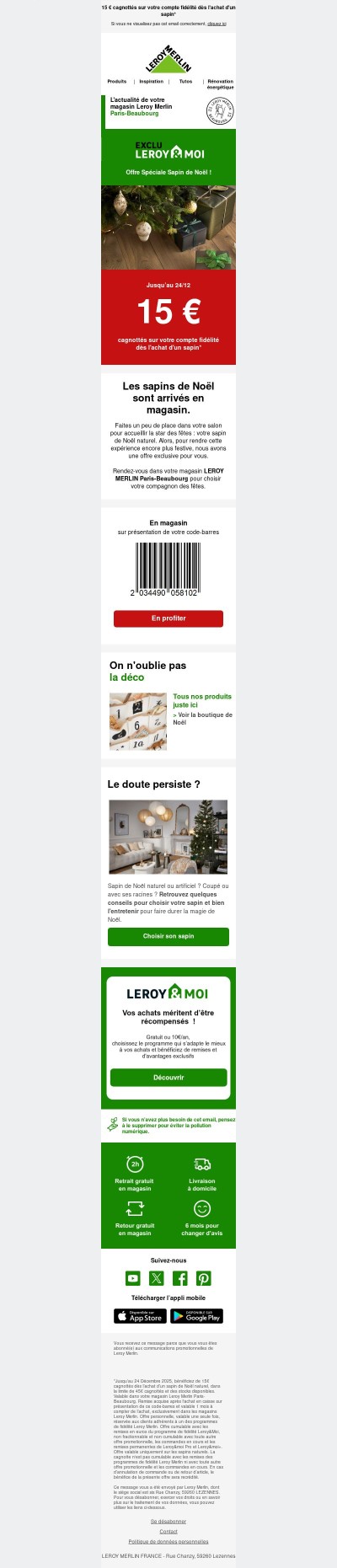 🎄 Votre sapin de Noël vous attend avec un cadeau