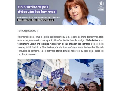 Avec Gisèle Pélicot et Caroline Darian à nos côtés, nous sommes inarrêtables ! 