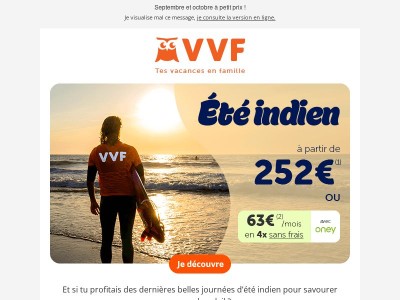 Une semaine à partir de 252€  !