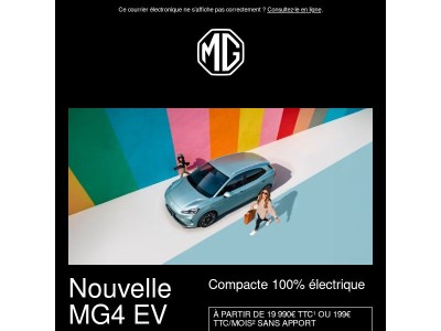 Nouvelle MG4 EV Urban dévoile ses prix