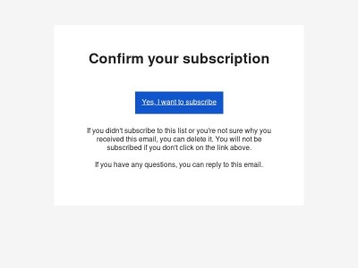 Confirm Your Subscription