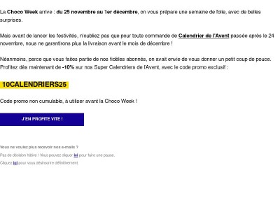 Offre exclusive Calendriers de l'Avent 🎁