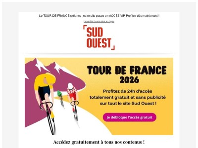 🚴Tous nos contenus en accès libre aujourd'hui 🔓