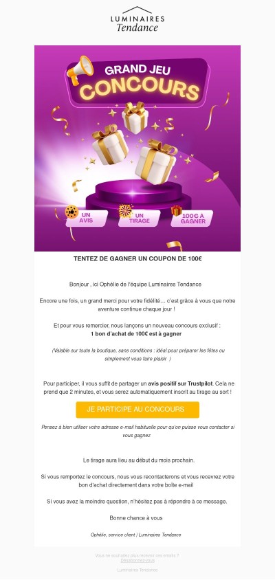 🎉 100€ en bon d'achat ?