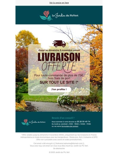 🚚👇 Par ici la livraison offerte !