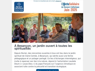 [Actusolidaire] Entre fraternité et spiritualité