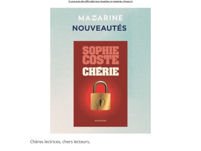 Les nouveautés des Éditions Mazarine