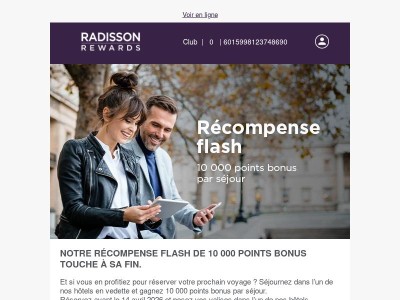 Dernières heures : récompense flash de 10 000 points bonus
