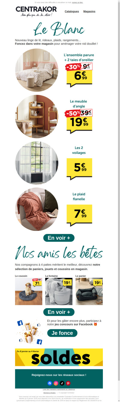 Tout le Blanc à petits prix !