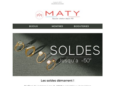 Les Soldes MATY, c'est parti ! 💍⌚