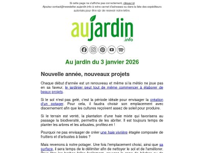 Au jardin du 3 janvier 2026