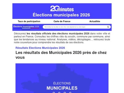 Municipales 2026  : Découvrez les résultats officiels du premier tour