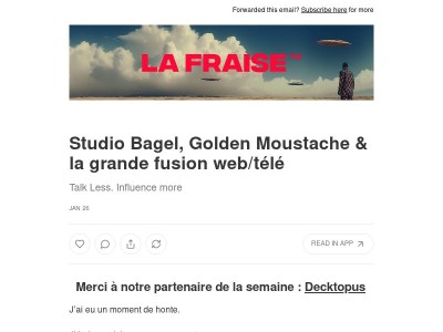 Studio Bagel, Golden Moustache & la grande fusion web/télé