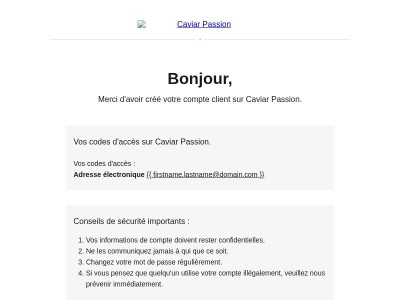 [Caviar Passion] Bienvenue !