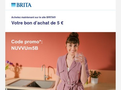 Votre bon d’achat BRITA® d’une valeur de 5 €, M. LEFEVREAU.