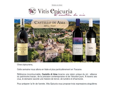 Castello di Ama – Élégance toscane pour vos fêtes : nouvelles cuvées disponibles