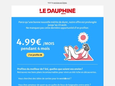 Notre offre estivale joue les prolongations ! ☀️