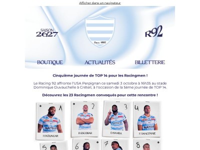 Le programme du week-end des Ciel & Blanc !