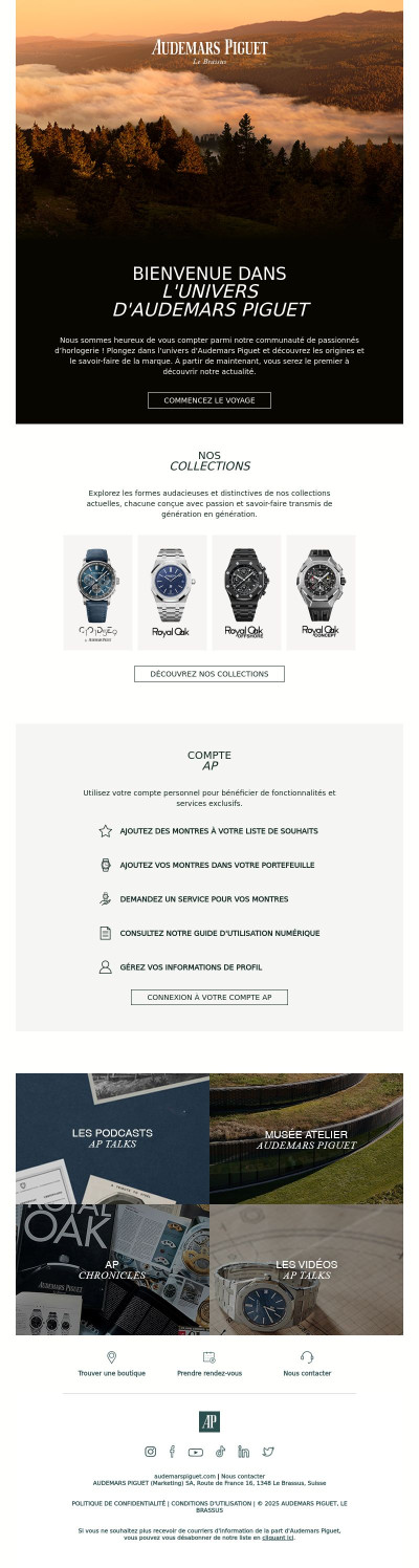 Bienvenue dans l'univers Audemars Piguet