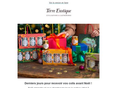 Derniers jours pour recevoir vos colis avant Noël ! 