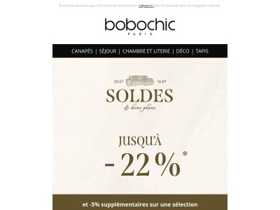 Soldes & Bons plans : -5% sur nos best-sellers et sélection jusqu'à -50%