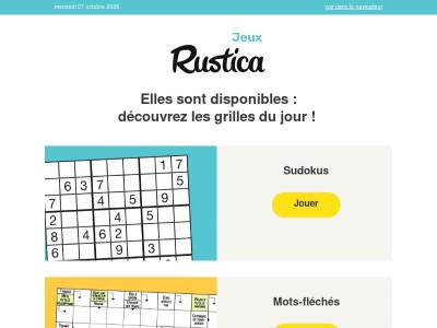 Faites une pause dans votre journée avec Rustica Jeux